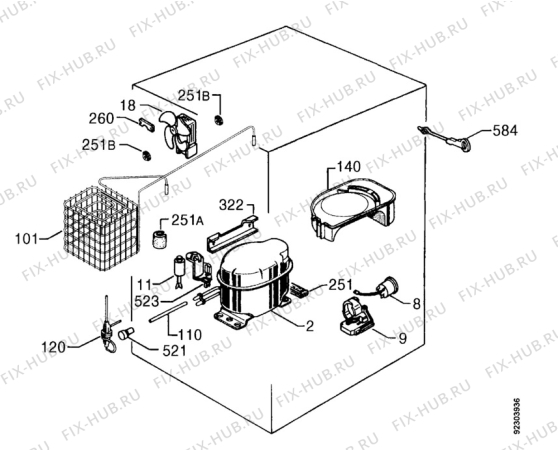Взрыв-схема холодильника Juno JKU2043 - Схема узла Functional parts